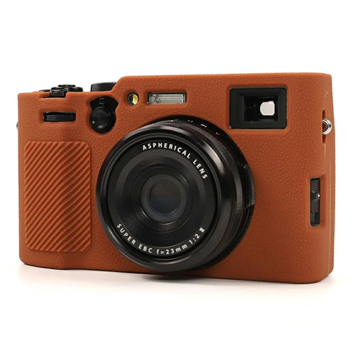 For Fujifilm X100VI Camera Protective Case Anti Scratch Silicone Cover - Brown - 1