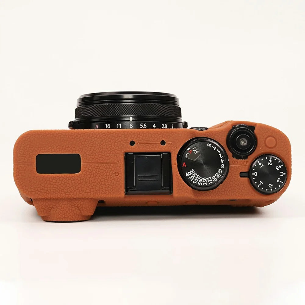 For Fujifilm X100VI Camera Protective Case Anti Scratch Silicone Cover - Brown - 4