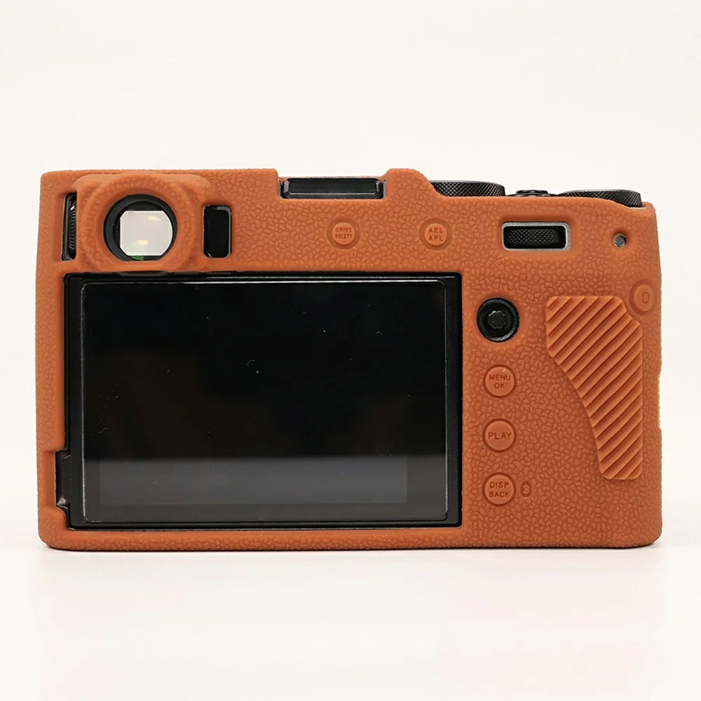 For Fujifilm X100VI Camera Protective Case Anti Scratch Silicone Cover - Brown - 5