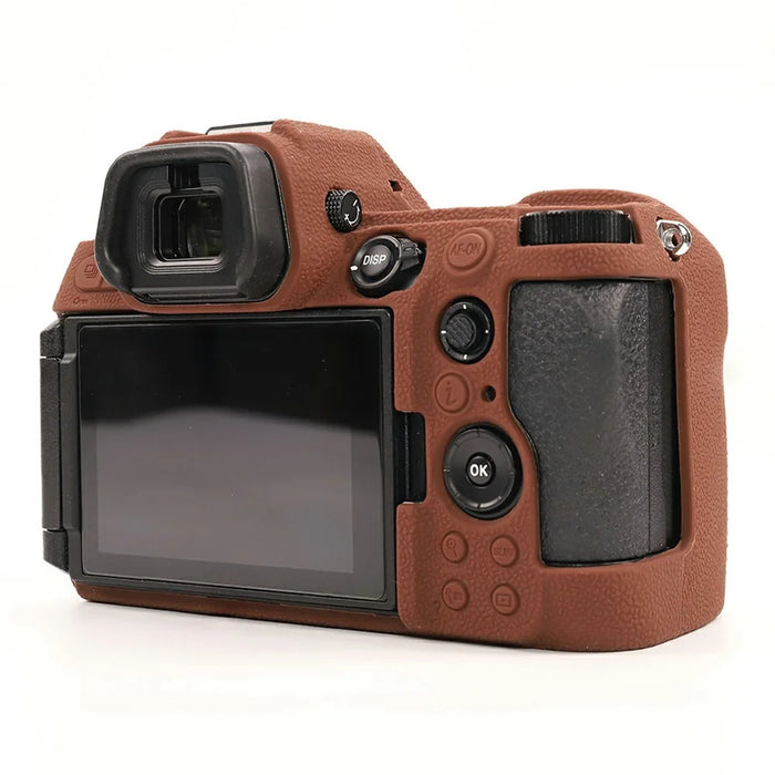 For Nikon Z6 III Camera Protective Case Litchi Texture Silicone  Shock Absorbent Cover - Coffee - 2