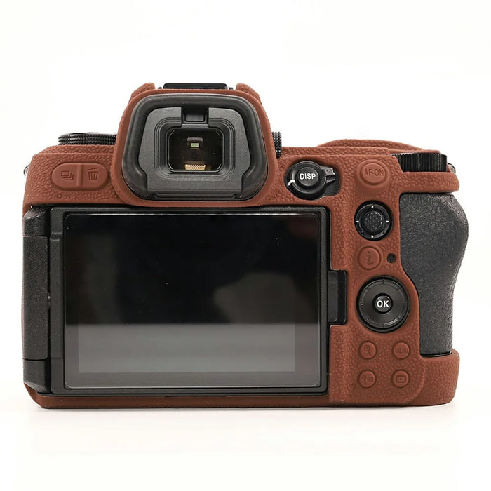For Nikon Z6 III Camera Protective Case Litchi Texture Silicone  Shock Absorbent Cover - Coffee - 3
