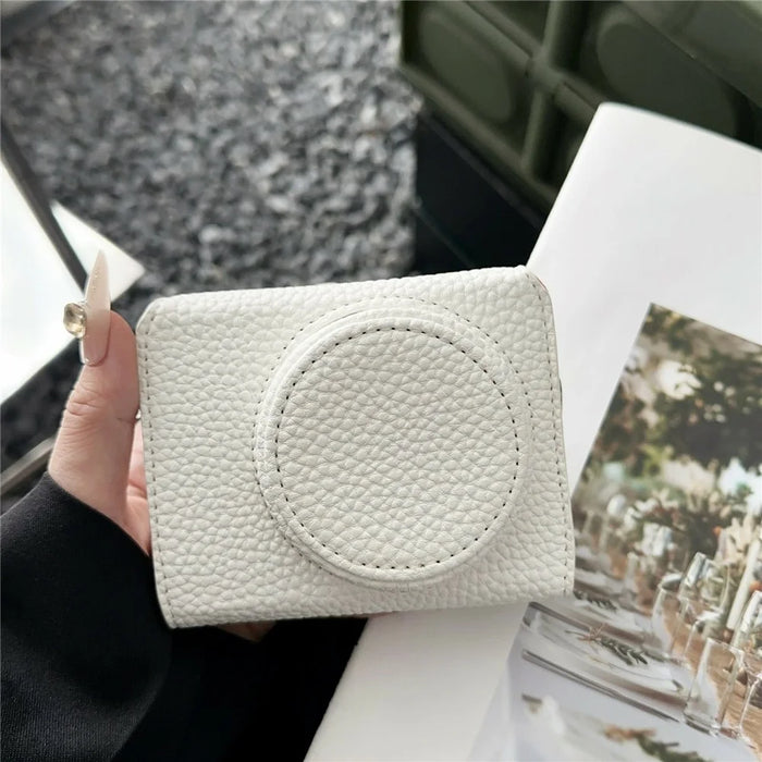 For Canon G7 X Mark II / III Leather Case with Battery Access Camera Cover Protective Sleeve - White - 3