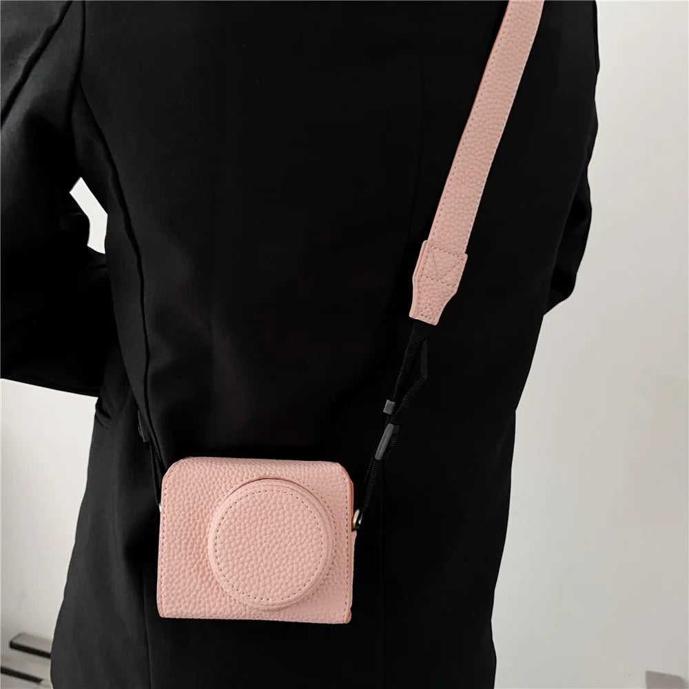 For Sony ZV-1 Leather Case Camera Cover Protective Sleeve - Pink - 3