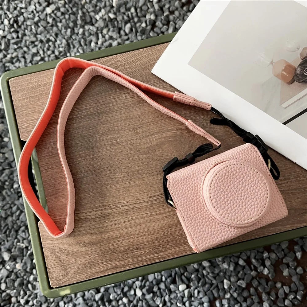 For Sony ZV-1 Leather Case Camera Cover Protective Sleeve - Pink - 4