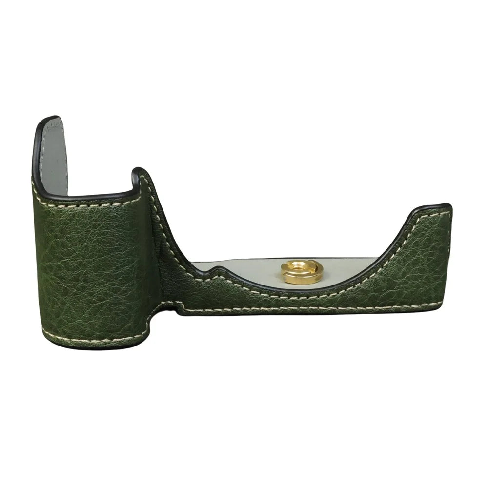 For Nikon Z 50 II Buffalo Texture PU Leather Bottom Case Half Body Camera Cover with Battery Opening - Green - 2