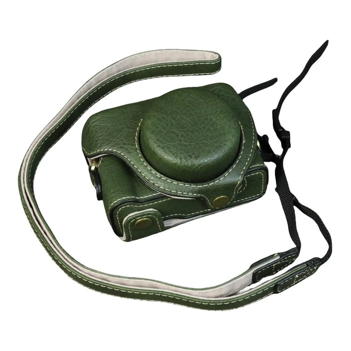 For Sony ZV-1F  /  ZV-1 Mark II Camera Case Portable Leather Camera Protective Cover Without Battery Opening - Green - 6
