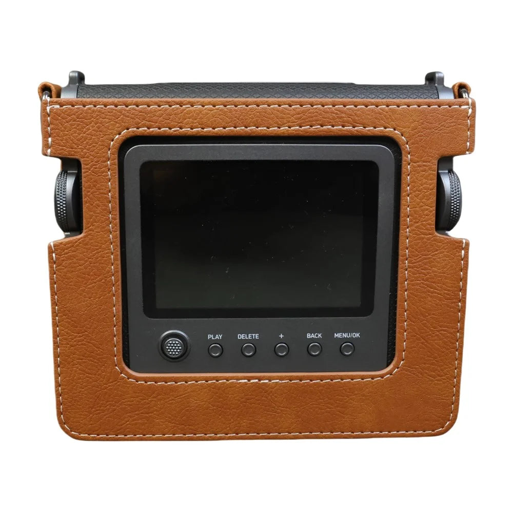 For Fujifilm Instax Wide Evo Camera Case Portable PU Leather Protective Cover with Shoulder Strap - Brown - 7