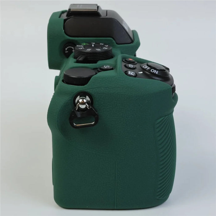 For Nikon Z 50 II Silicone Case Protective Cover Portable Shock Resistant Camera Sleeve - Blackish Green - 4