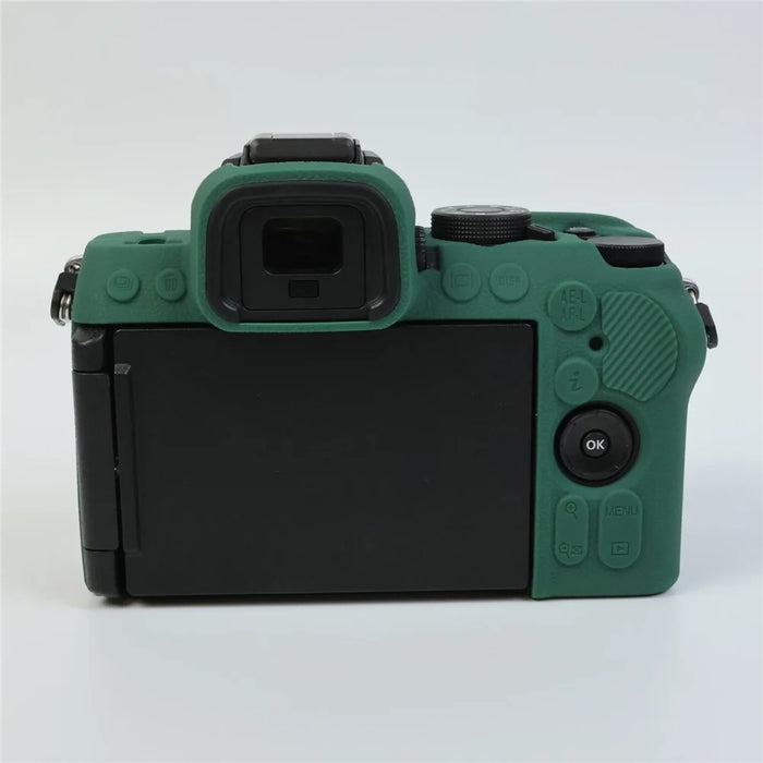 For Nikon Z 50 II Silicone Case Protective Cover Portable Shock Resistant Camera Sleeve - Blackish Green - 6