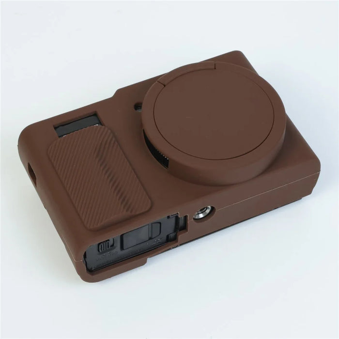 Silicone Case for Panasonic Lumix DMC-ZS99 / TZ99 Protective Cover Portable Shock Resistant Camera Sleeve - Coffee - 2