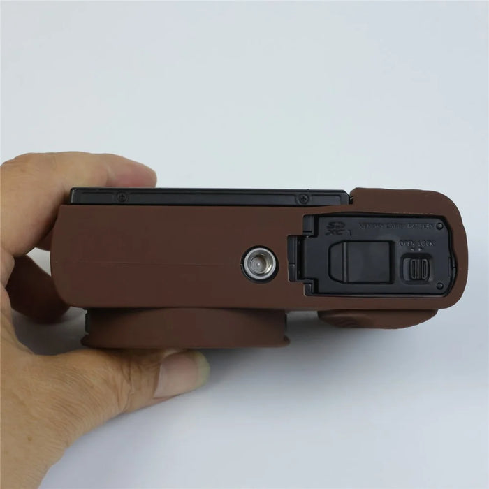 Silicone Case for Panasonic Lumix DMC-ZS99 / TZ99 Protective Cover Portable Shock Resistant Camera Sleeve - Coffee - 7