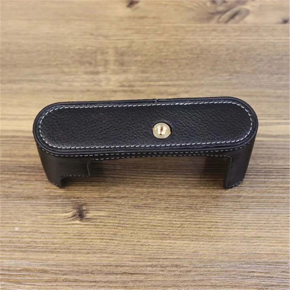 For Leica M10 Digital Camera Genuine Leather Case Protective Half Body Cover - Black - 3