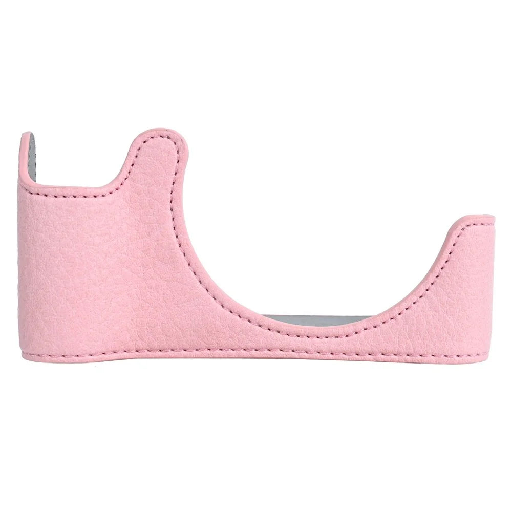 For Canon PowerShot V1 Camera Case with Battery Opening Litchi Texture PU Leather Protective Cover - Pink - 4