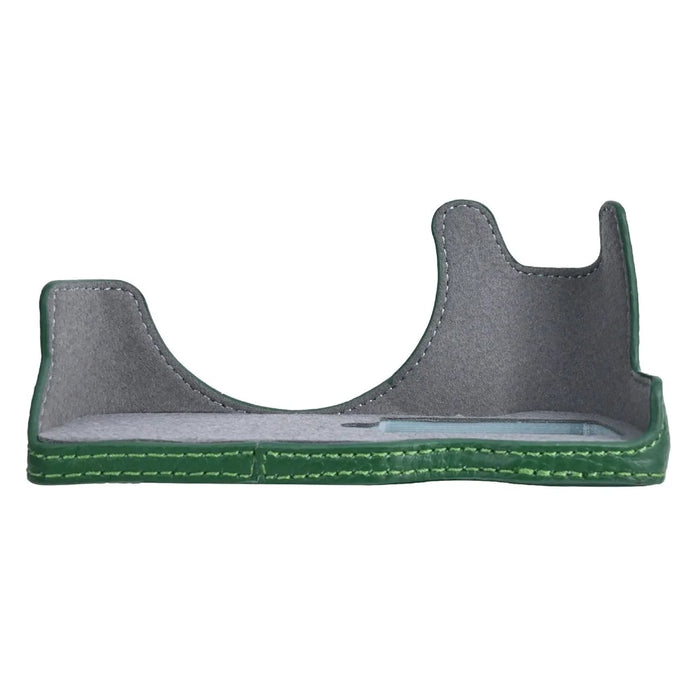 For Canon PowerShot V1 Camera Case Genuine Cow Leather Protective Cover - Green - 3
