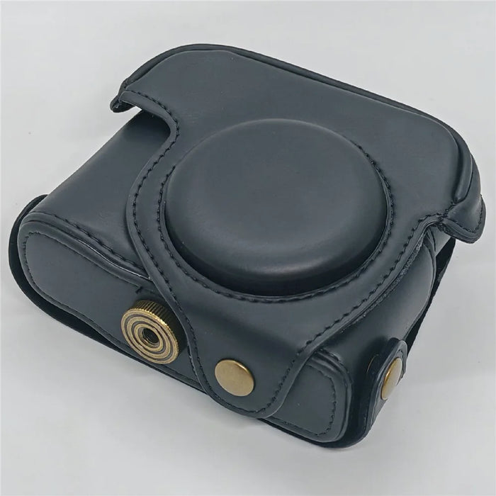 For Canon PowerShot G16 / G15 Anti Scratch PU Leather Portable Camera Bag with Shoulder Strap - Black - 2