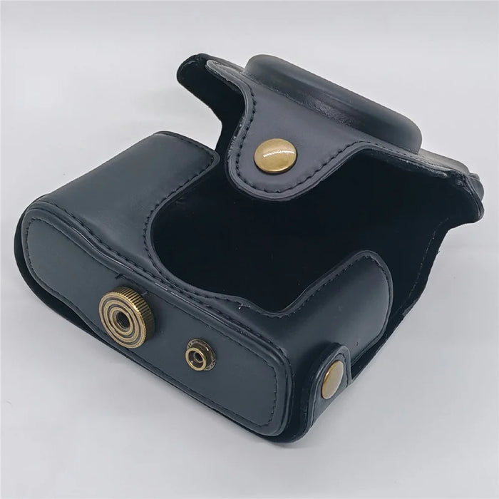 For Canon PowerShot G16 / G15 Anti Scratch PU Leather Portable Camera Bag with Shoulder Strap - Black - 3