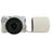 For Canon EOS R50 V Camera Half Case Litchi Texture Battery Opening PU Leather Cover with Shoulder Strap and Lens Cap - White - 5