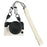 For Canon EOS R50 V Camera Half Case Litchi Texture Battery Opening PU Leather Cover with Shoulder Strap - White - 1
