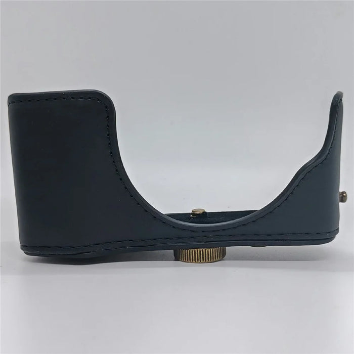 For Olympus PEN E-PL5 / E-PL6 / E-PM2 Camera Case Portable PU Leather Protective Cover with Shoulder Strap - Black - 5