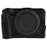 For Canon EOS R50 V Camera Case Genuine Cow Leather Protective Cover with Shoulder Strap and Lens Cap - Black - 4