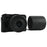 For Canon EOS R50 V Camera Case Genuine Cow Leather Protective Cover with Shoulder Strap and Lens Cap - Black - 6