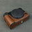 For Canon EOS R50 V Buffalo Texture PU Leather Bottom Case Half Body Camera Cover with Battery Opening - Coffee - 4