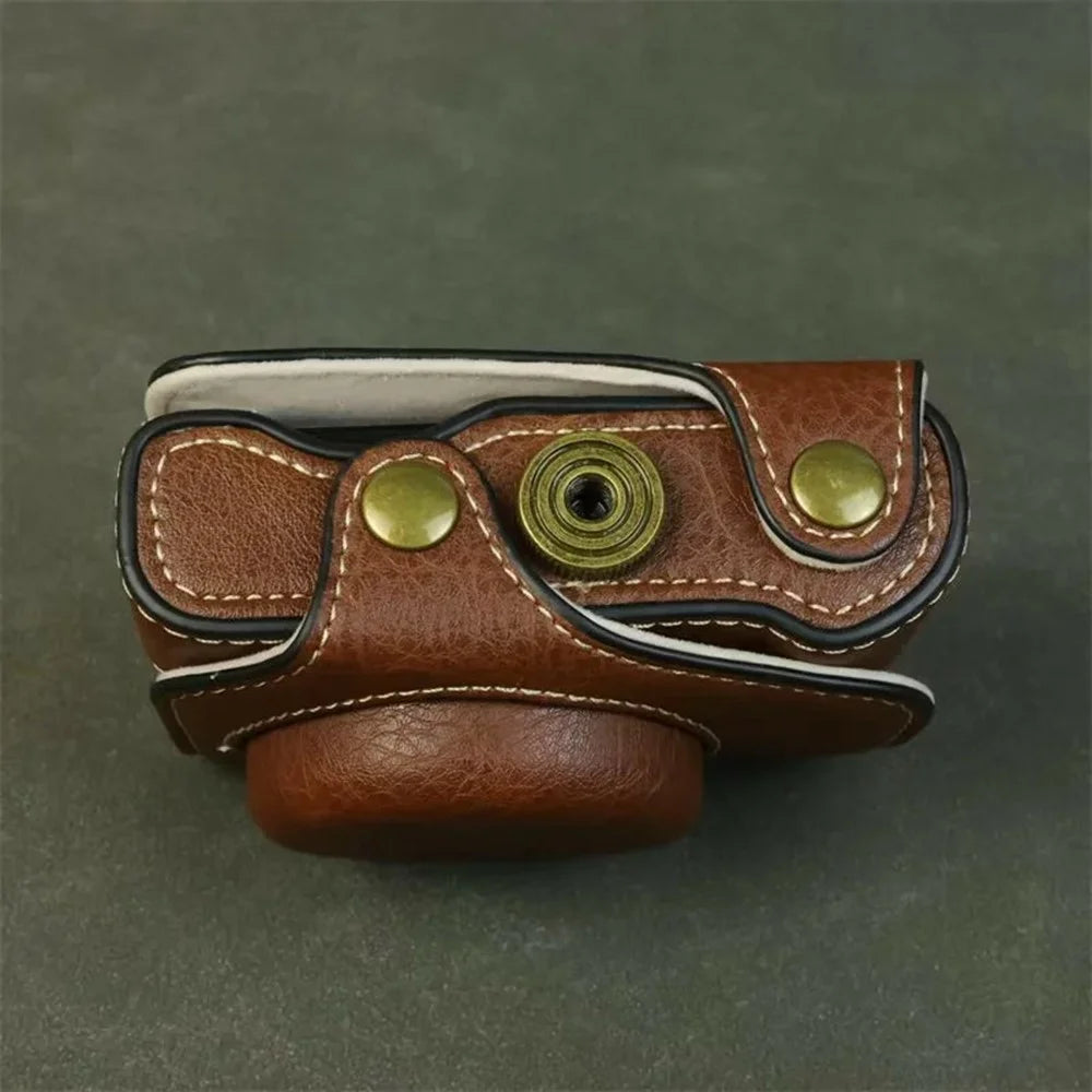 For Canon PowerShot G7 X Mark III / Mark II Camera Case Buffalo Texture Leather Protective Cover Without Battery Opening - Coffee - 4