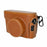 For Fujifilm X100VI Camera Case PU Leather Cover with Battery Hole + Strap + Storage Bag - Brown - 4