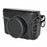 For Fujifilm X100VI Camera Case Textured PU Leather Cover with Battery Hole + Strap + Lens Storage Bag - Black - 6