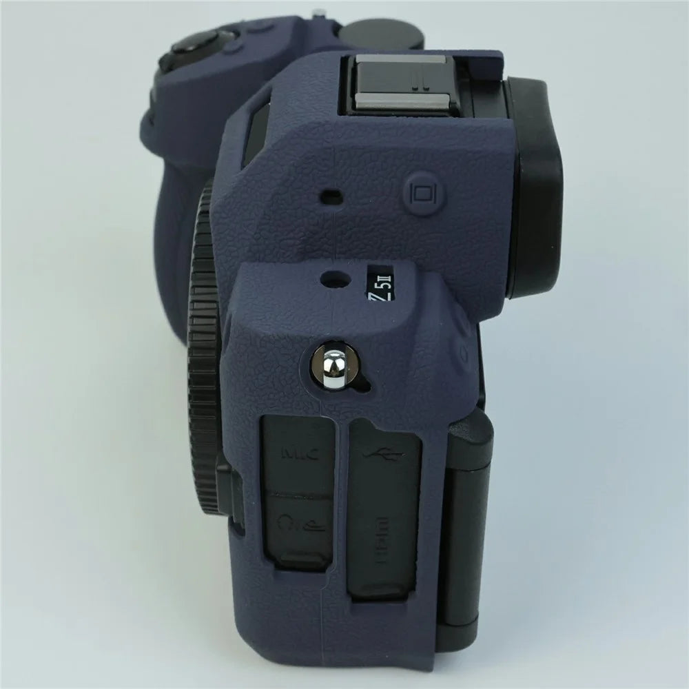For Nikon Z5 II Camera Silicone Case Anti Slip Shockproof Dust Proof Protective Cover - Navy Blue - 3