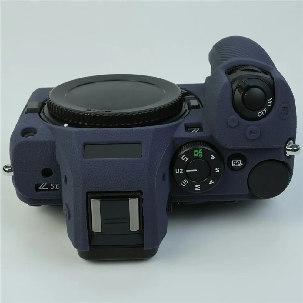For Nikon Z5 II Camera Silicone Case Anti Slip Shockproof Dust Proof Protective Cover - Navy Blue - 5