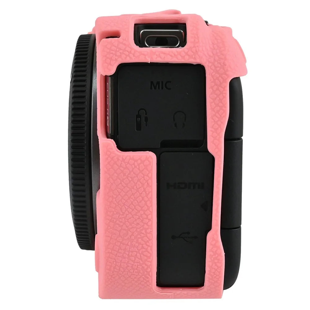 For Canon EOS R50 V Camera Portable Silicone Case Shock Resistant Anti Scratch Protective Cover - Pink - 4