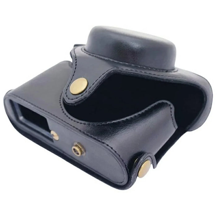 For Leica X1  /  X2  /  XE Camera Case Premium PU Leather Protective Cover with Shoulder Strap - Black - 2