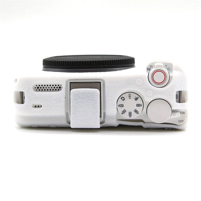 For Canon EOS R50 V Camera Protective Case Anti Scratch Textured Silicone Cover - White - 5