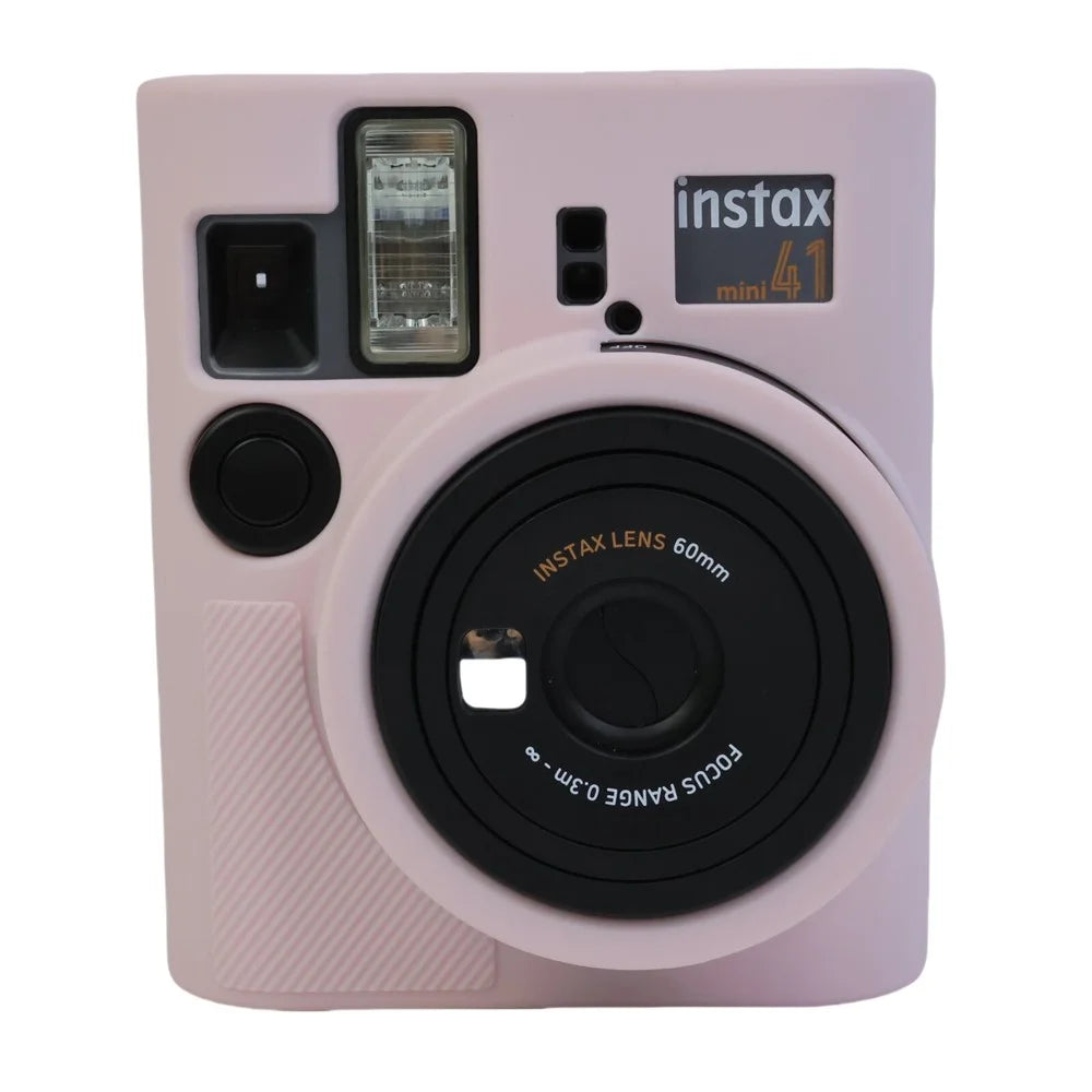 For Fujifilm Instax Mini 41 Camera Sleeve Shockproof Silicone Case Anti Scratch Protective Cover - Pink - 1
