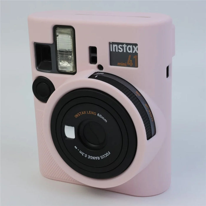 For Fujifilm Instax Mini 41 Camera Sleeve Shockproof Silicone Case Anti Scratch Protective Cover - Pink - 4