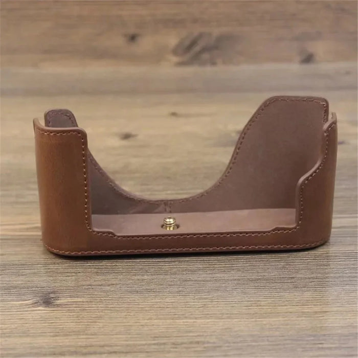 For Leica M240 PU Leather Digital Camera Bottom Case Soft Liner Protective Half Body Cover - Coffee - 5