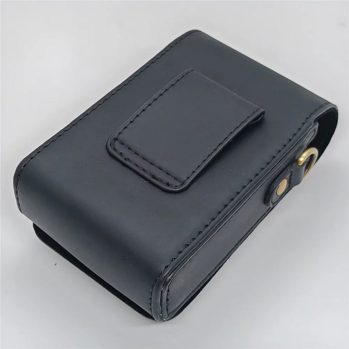 Portable Camera Bag for Ricoh GR IIIx / GR III / GR II / GR PU Leather Protective Case with Shoulder Strap - Black - 3