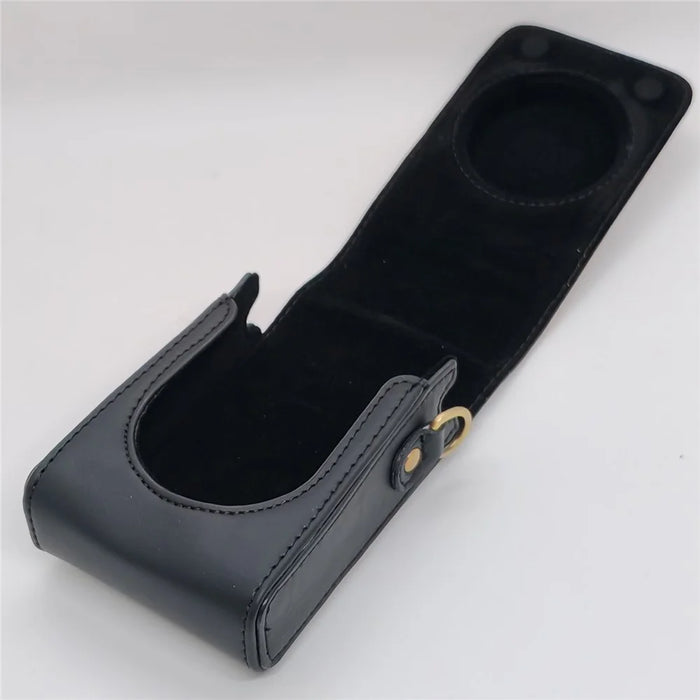 Portable Camera Bag for Ricoh GR IIIx / GR III / GR II / GR PU Leather Protective Case with Shoulder Strap - Black - 5