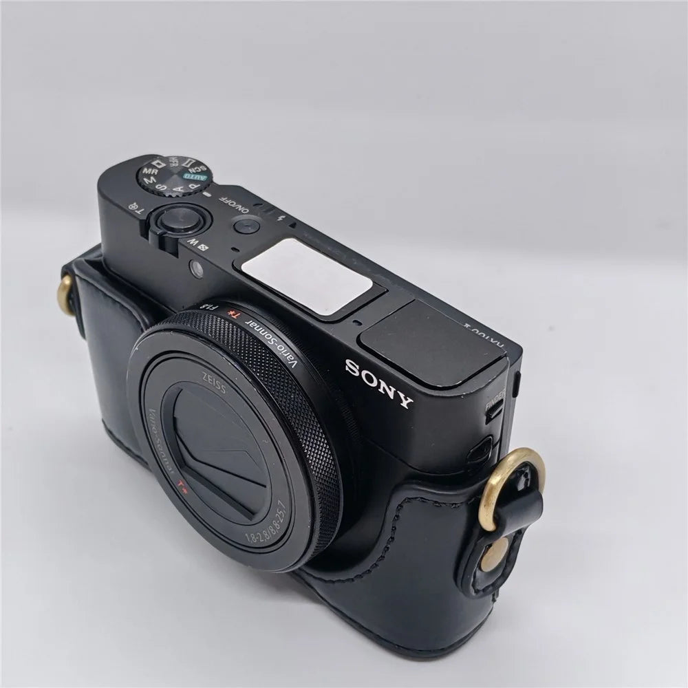 For Sony RX100  /  RX100M2  /  RX100M3  /  RX100M4  /  RX100M5  /  RX100M6 Camera Case Detachable Soft Interior Lining Protective Cover - Black - 5