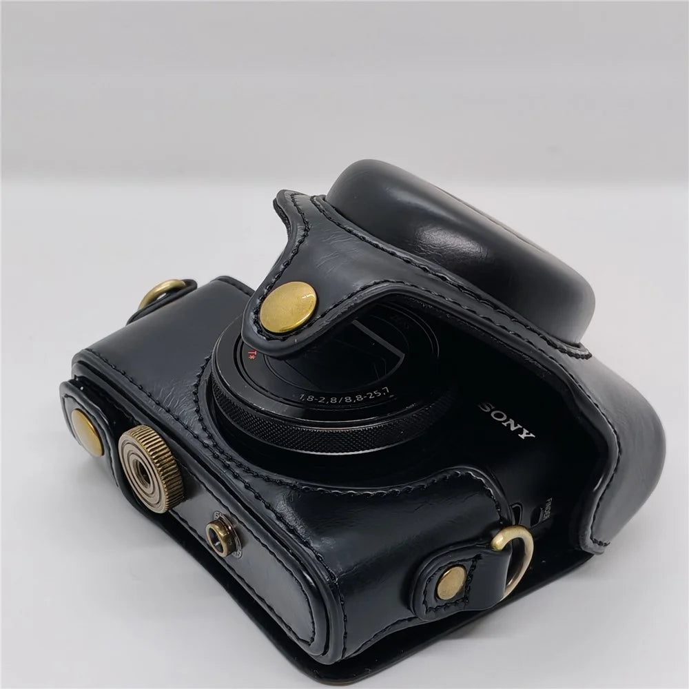 For Sony RX100  /  RX100M2  /  RX100M3  /  RX100M4  /  RX100M5  /  RX100M6 Camera Case Detachable Soft Interior Lining Protective Cover - Black - 7