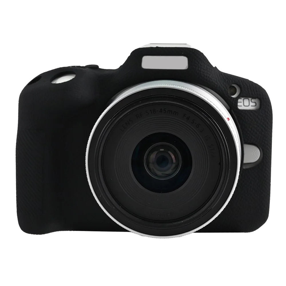 For Canon EOS R50 Camera Sleeve Shockproof Silicone Case Anti Scratch Protective Cover - Black - 1