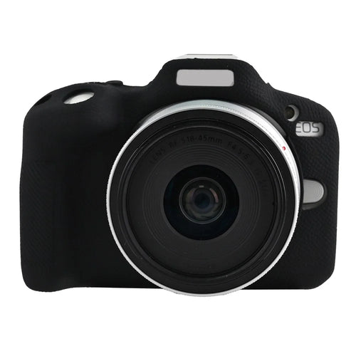 For Canon EOS R50 Camera Sleeve Shockproof Silicone Case Anti Scratch Protective Cover - Black - 1