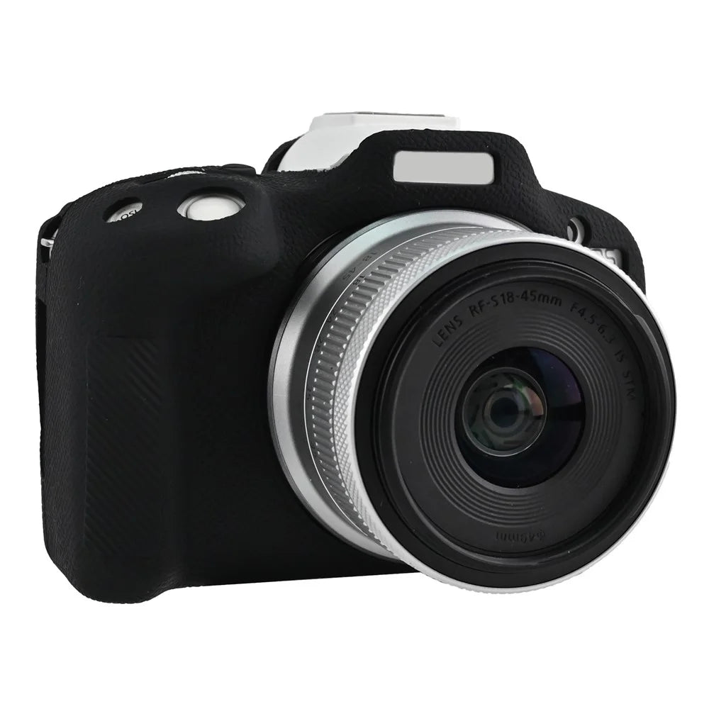For Canon EOS R50 Camera Sleeve Shockproof Silicone Case Anti Scratch Protective Cover - Black - 3