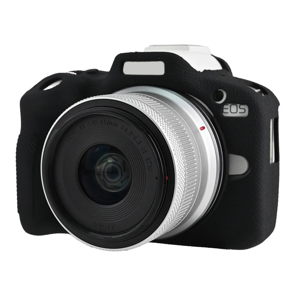 For Canon EOS R50 Camera Sleeve Shockproof Silicone Case Anti Scratch Protective Cover - Black - 4