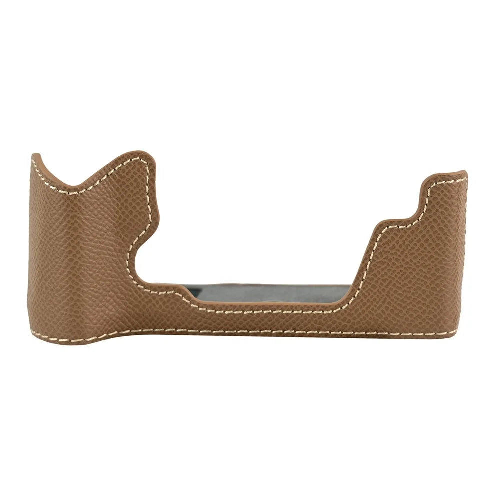 For Olympus OM-5 Mark II Camera Case PU Leather Protective Cover - Khaki - 2