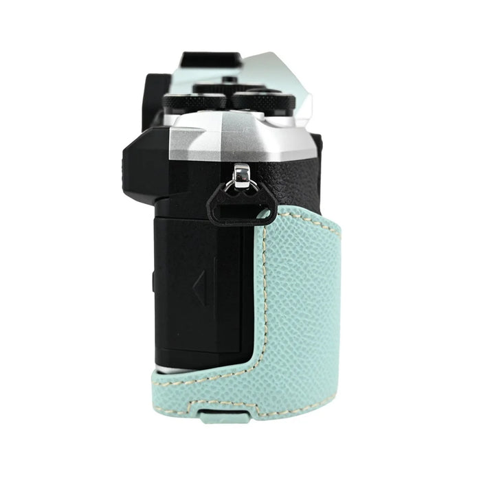 For Olympus OM-5 Mark II Camera Case with Shoulder Strap Leather Cover - Baby Blue - 2