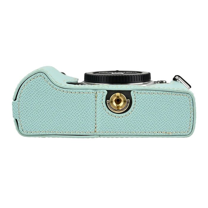 For Olympus OM-5 Mark II Camera Case with Shoulder Strap Leather Cover - Baby Blue - 5
