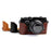 For Olympus PEN-F Genuine Leather Camera Case Bottom Opening Design Protective Half Body Cover - Black - 3