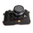 For Olympus PEN-F Genuine Leather Camera Case Bottom Opening Design Protective Half Body Cover - Black - 5